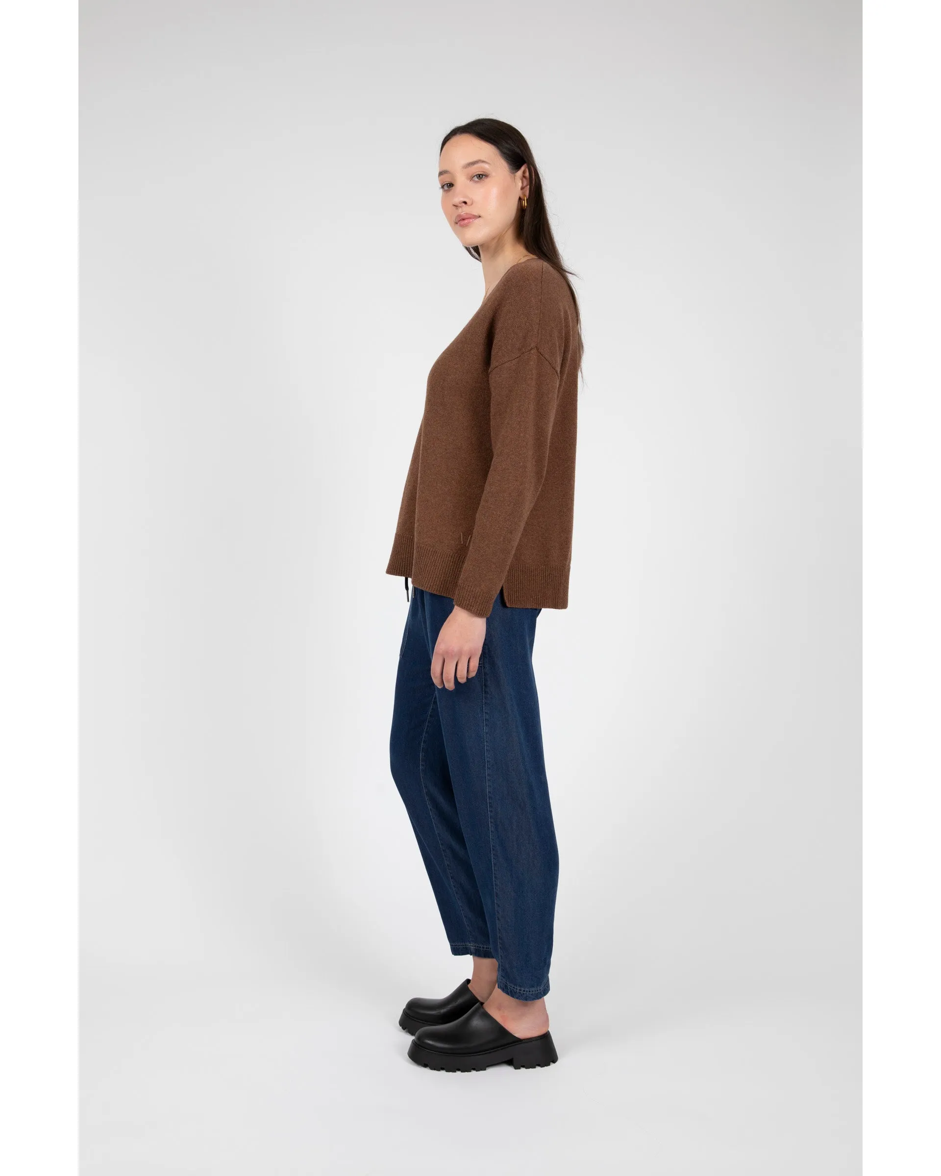 Marlow Virgo V Neck Knit - Ginger