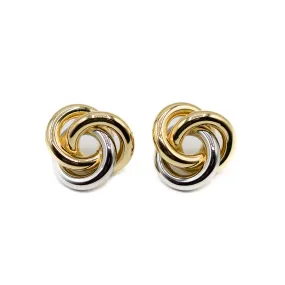 MASON'S DAUGHTER Knot Studs, Silver and Gold