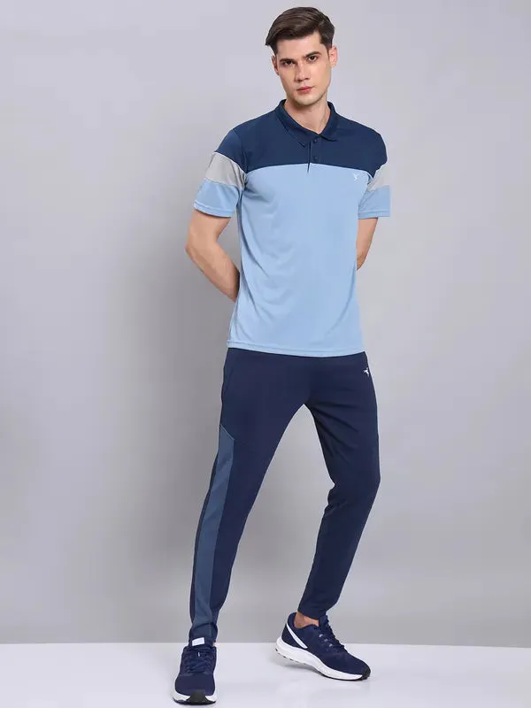 Men Colorblock Slim Fit Polo T-shirt with TECHNO COOL 