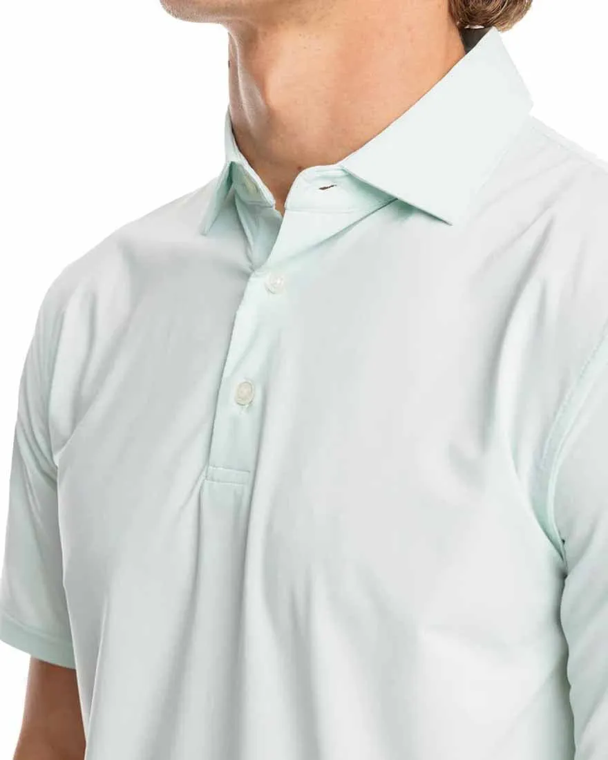 Mens Shortsleeve Brreeze Sawgrass Stripe Performance Polo