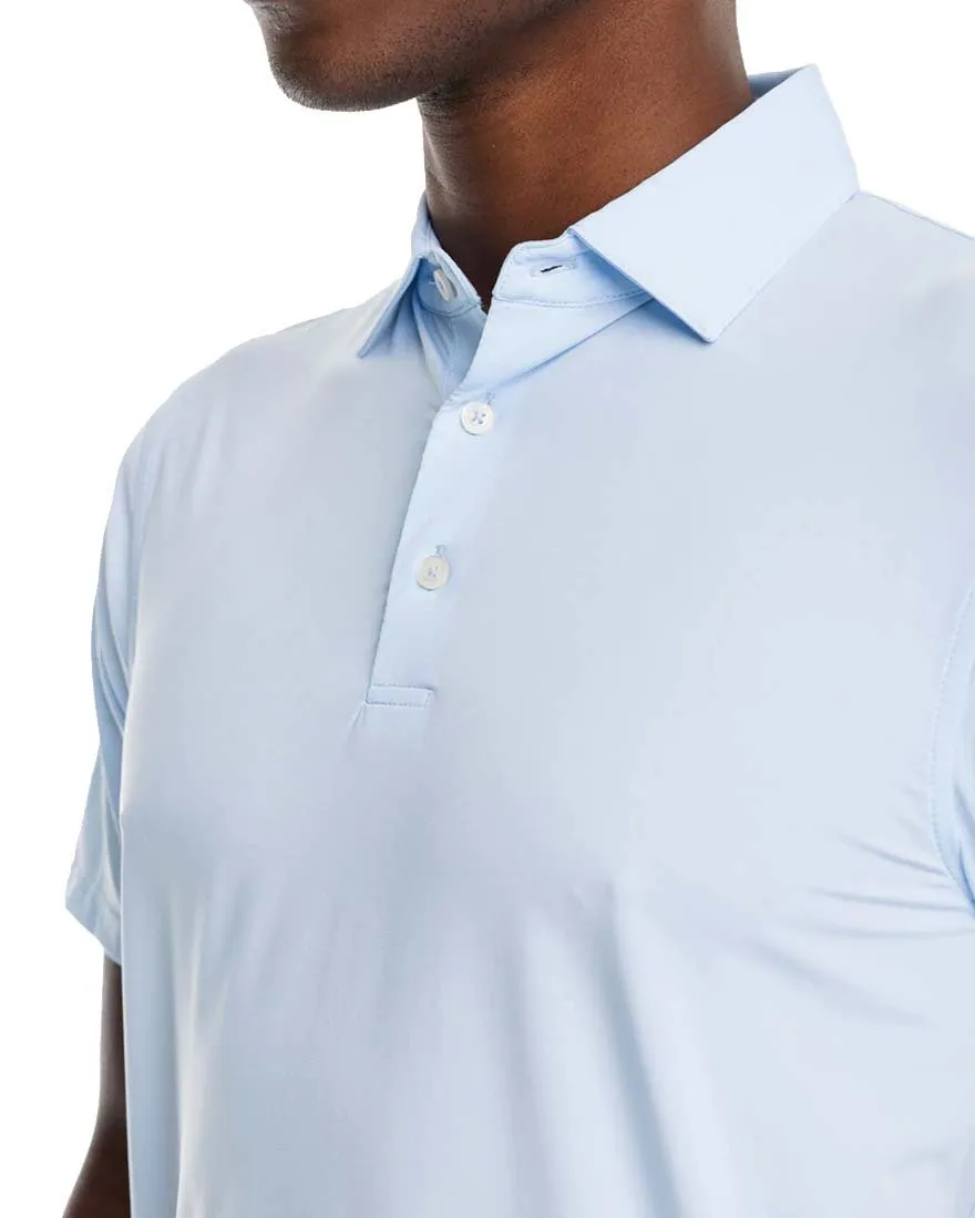 Mens Shortsleeve Brreeze Sawgrass Stripe Performance Polo