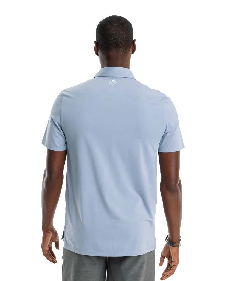 Mens Shortsleeve Brreeze Sawgrass Stripe Performance Polo