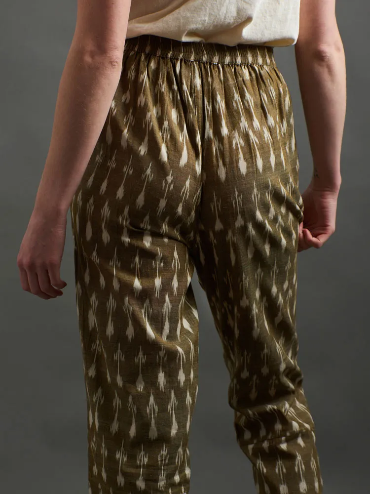 Miller Easy Pant - Olive Ikat