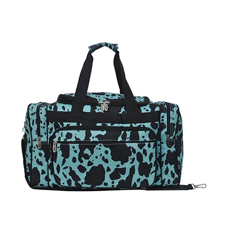 Neon Cow Turquoise NGIL Canvas 20" Duffle Bag