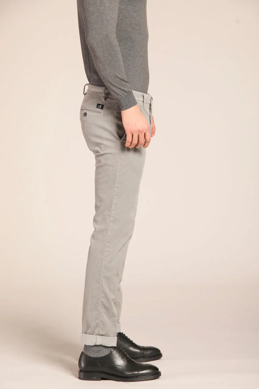 New York College Coul pantalone chino uomo in velluto 1500 righe con cintura fantasia oxford regular fit