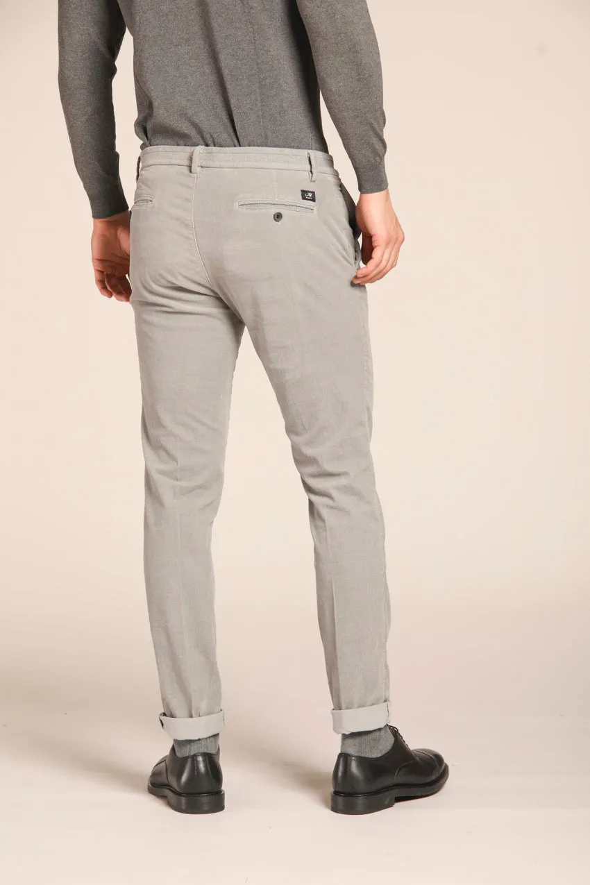 New York College Coul pantalone chino uomo in velluto 1500 righe con cintura fantasia oxford regular fit