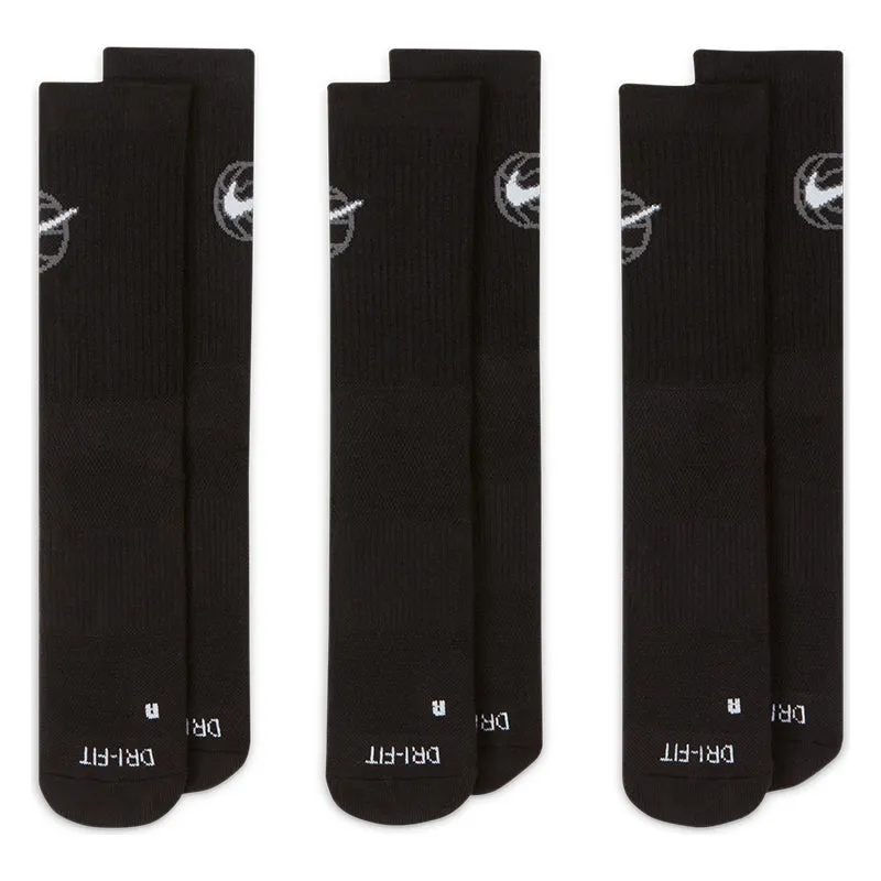 Nike Unisex Everyday Crew Basketball Socks (3 Pairs)