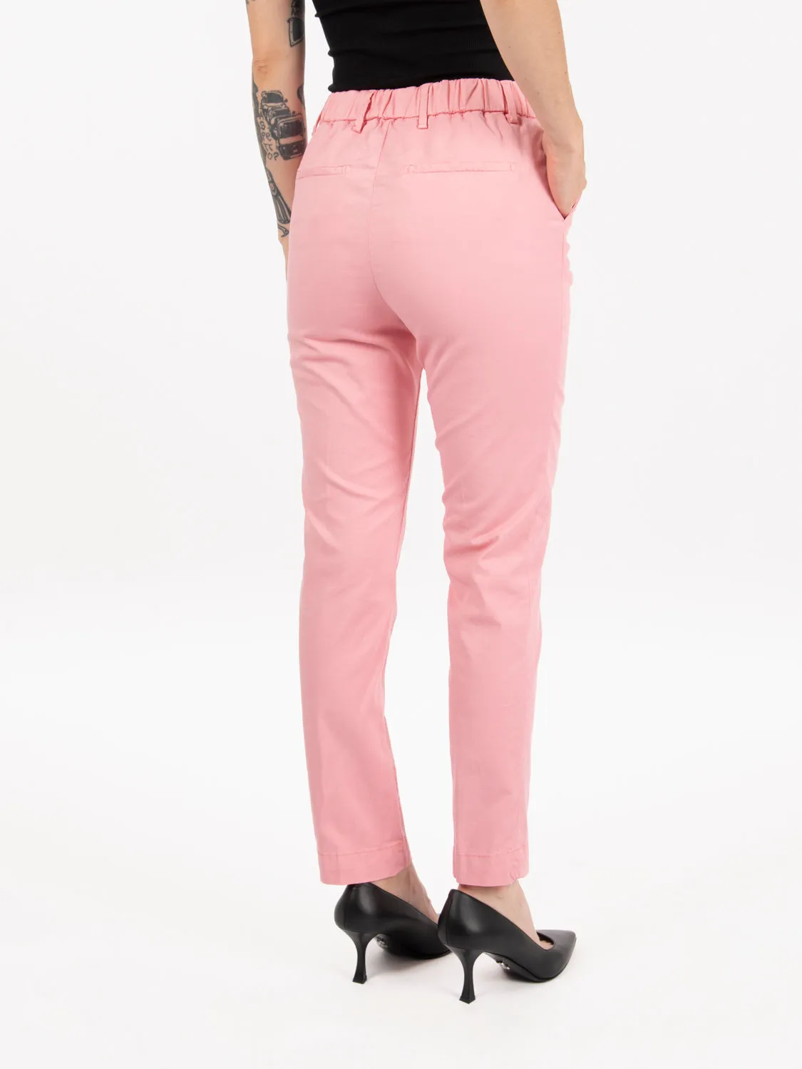 Pantaloni chino rosa