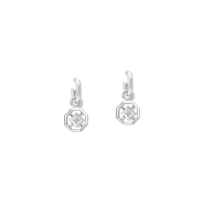 Parquet Earring Drops White Gold - Diamond