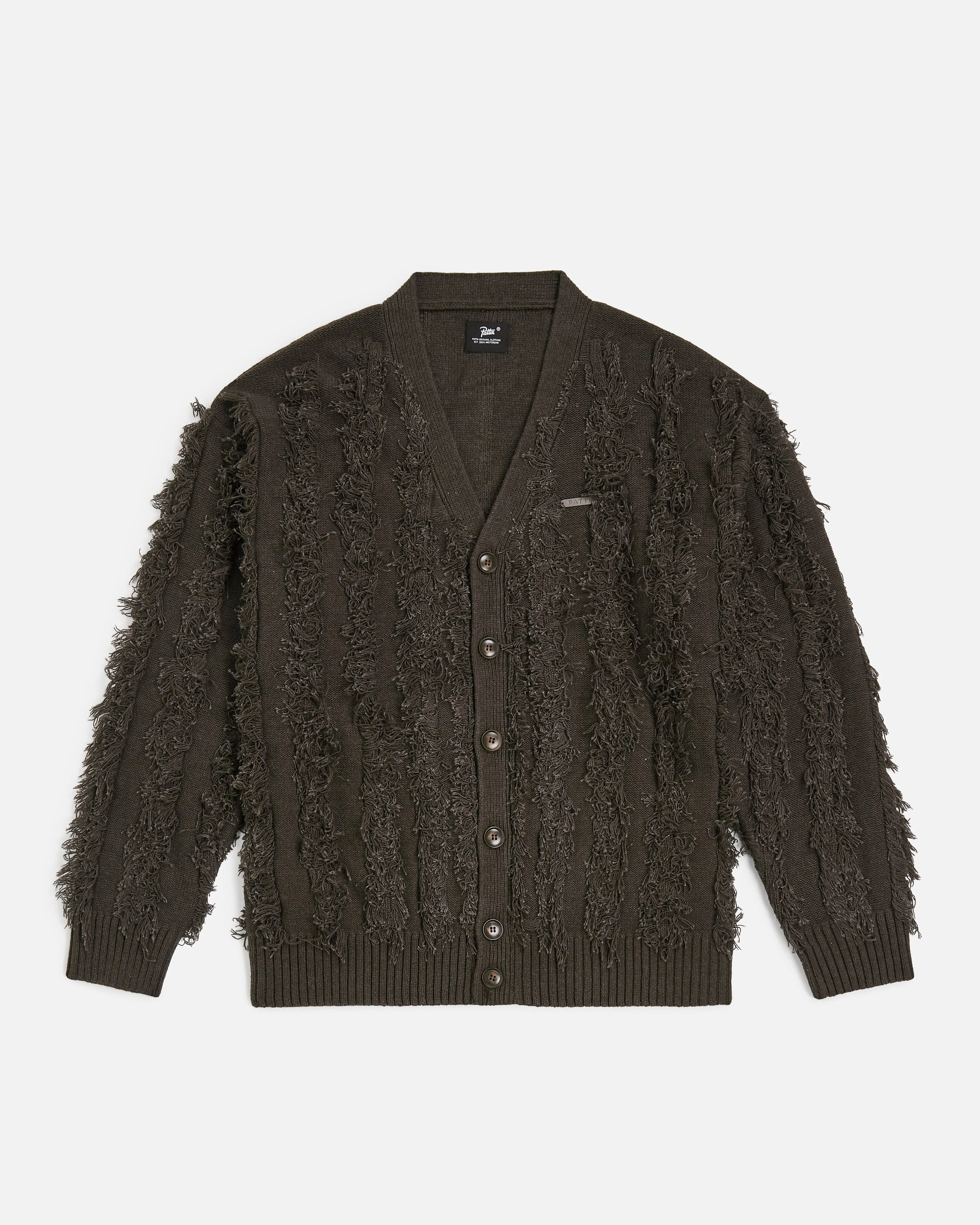 Patta Fringed Knitted Cardigan (Moonless Night)