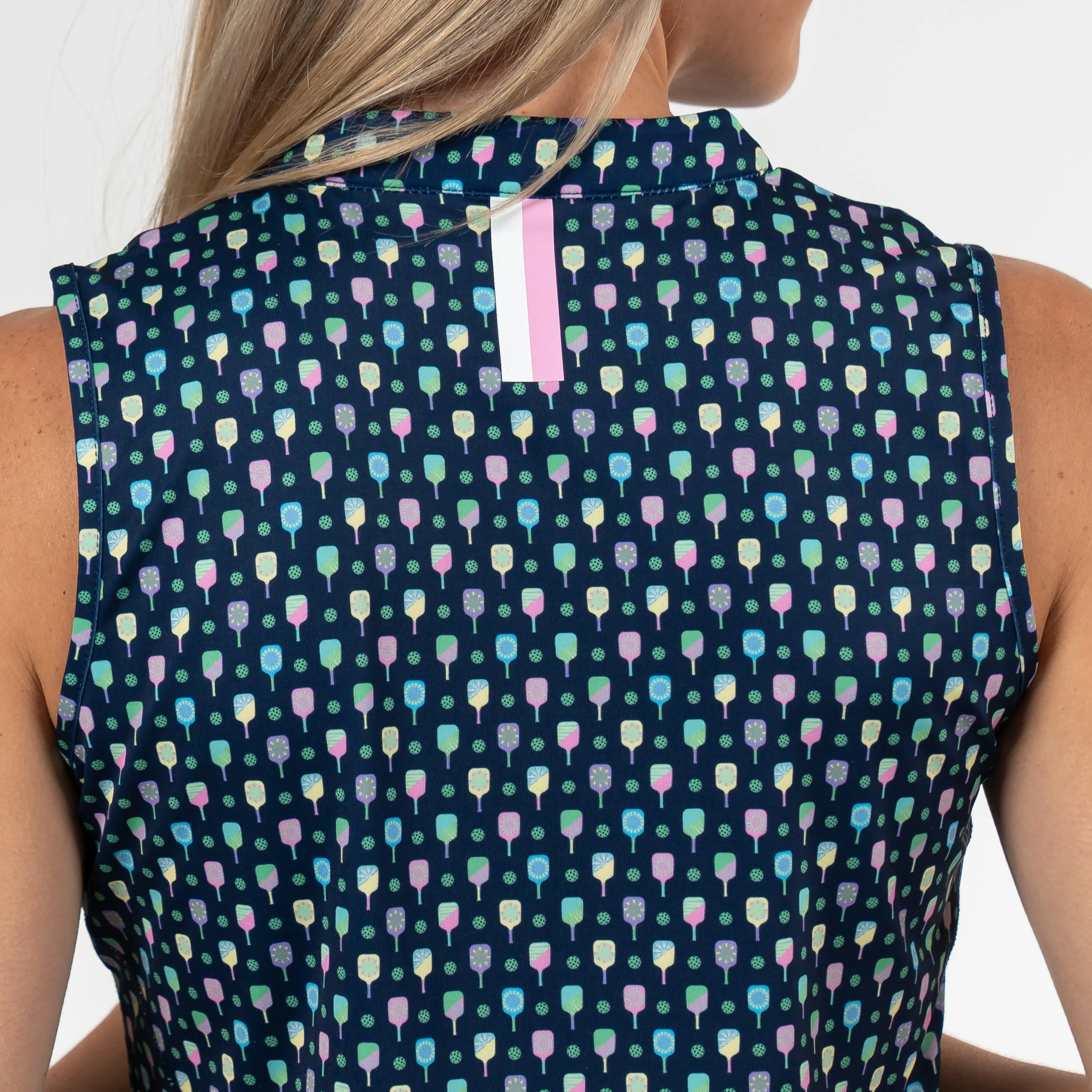 Pickleball Sleeveless Zip | The Pickleball - Admiral Navy