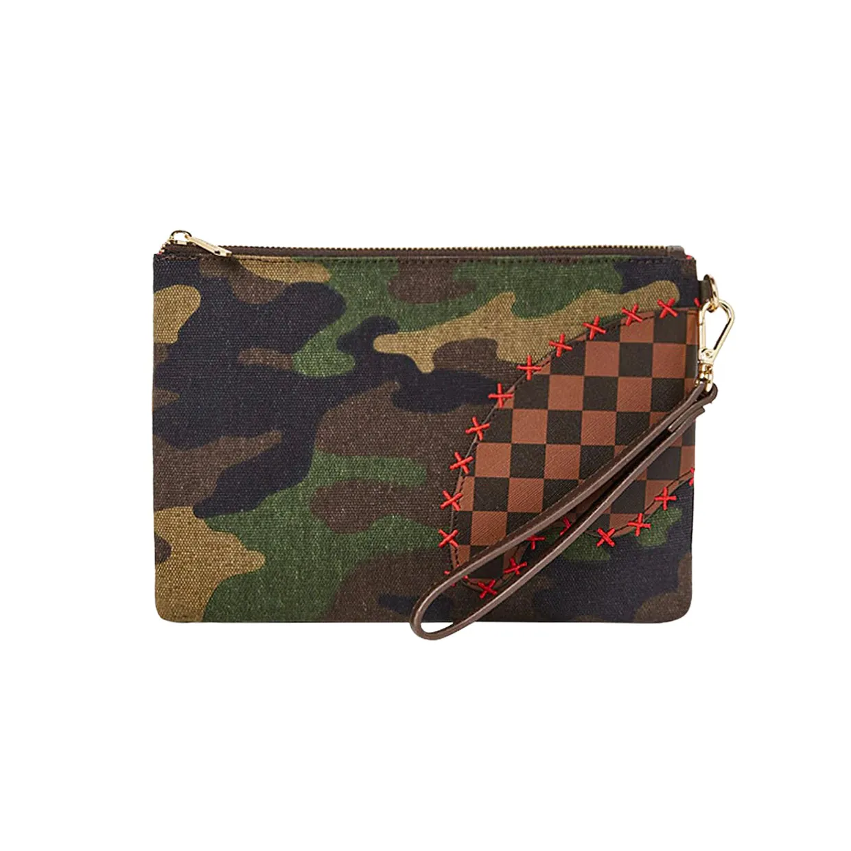 Pochette Sprayground Shark Shape Check Camo