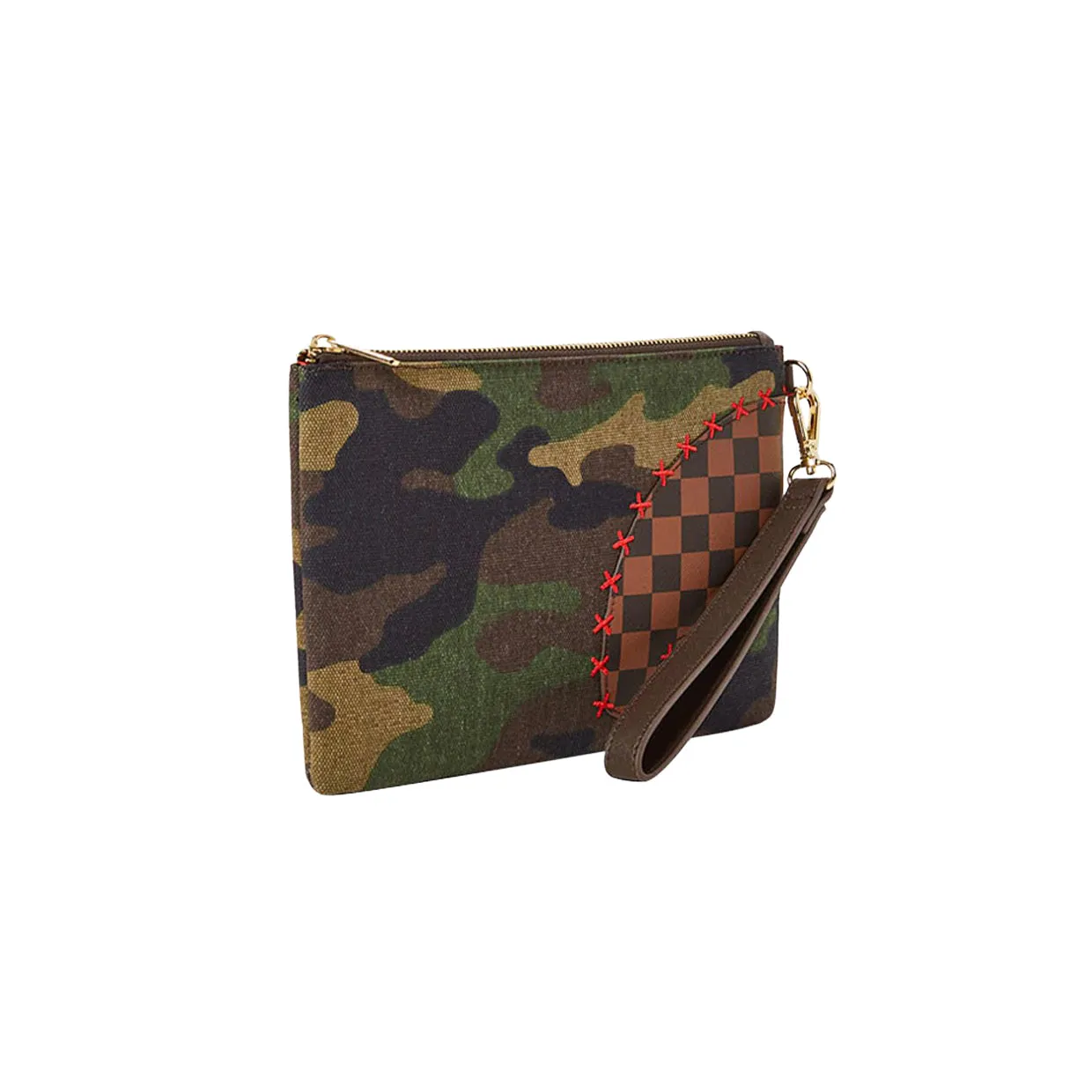 Pochette Sprayground Shark Shape Check Camo