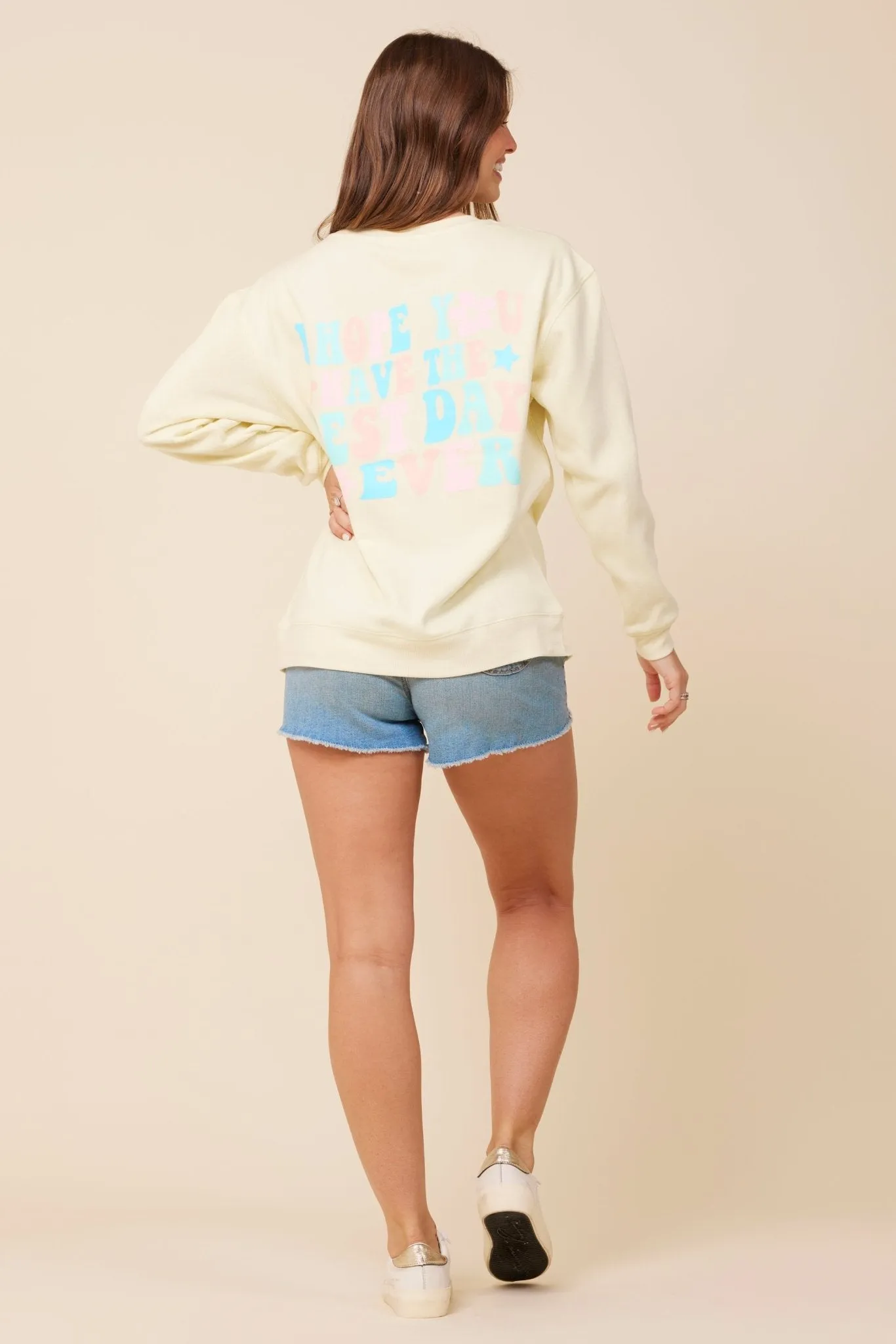 "Bridesmaid" Lemon Surf Wash Crewneck Sweatshirt