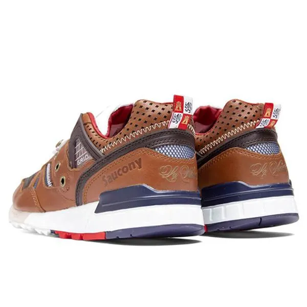 Saucony x 24 Kilates Grid SD 'La Victoria' - Brown/Navy/Red