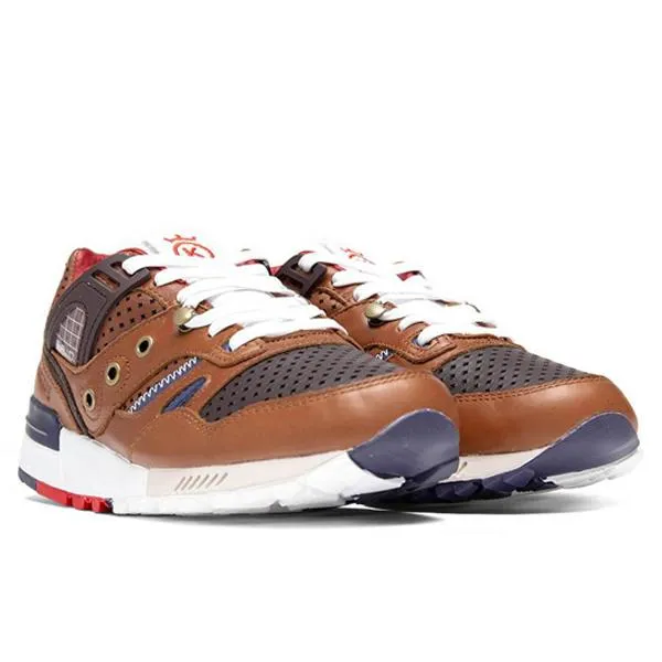 Saucony x 24 Kilates Grid SD 'La Victoria' - Brown/Navy/Red