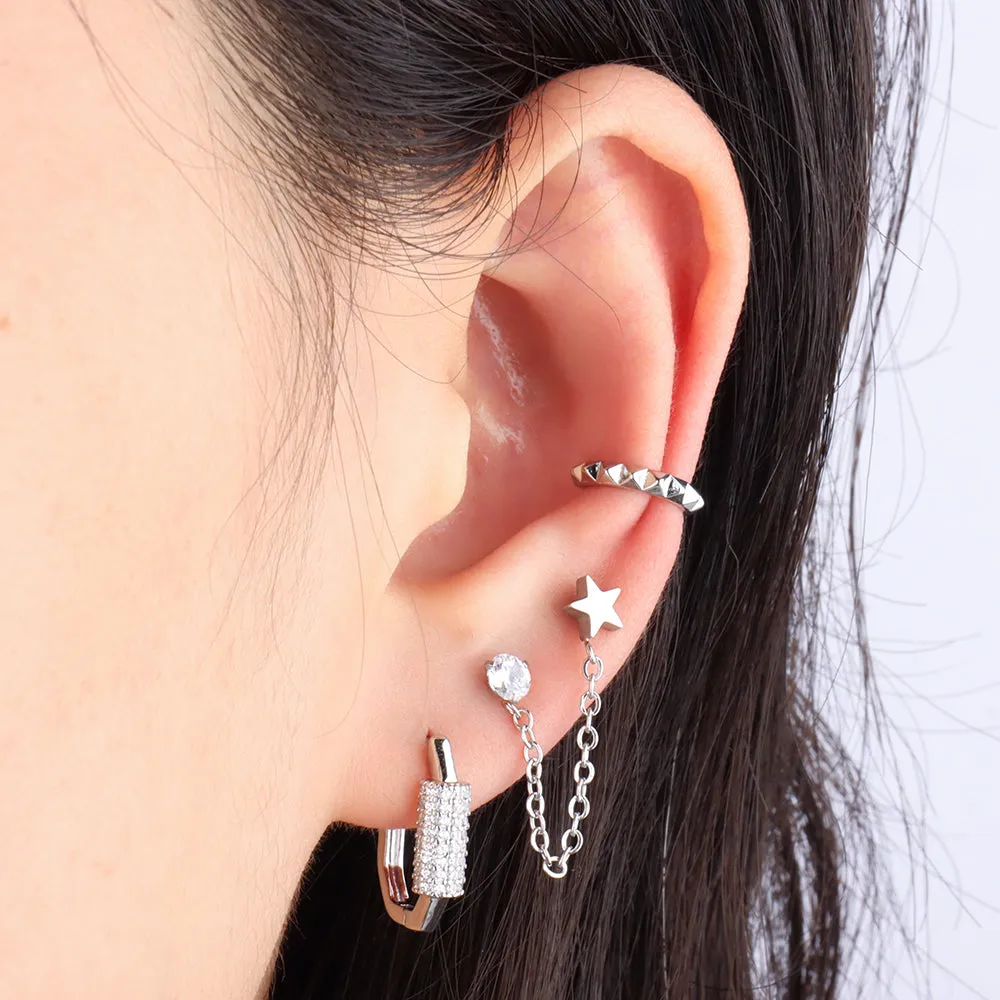 Shining Star Chain Earrings