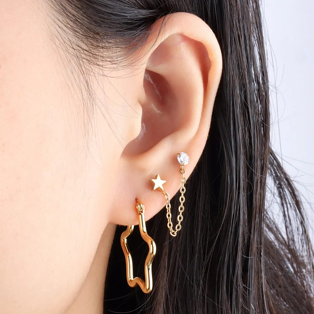 Shining Star Chain Earrings