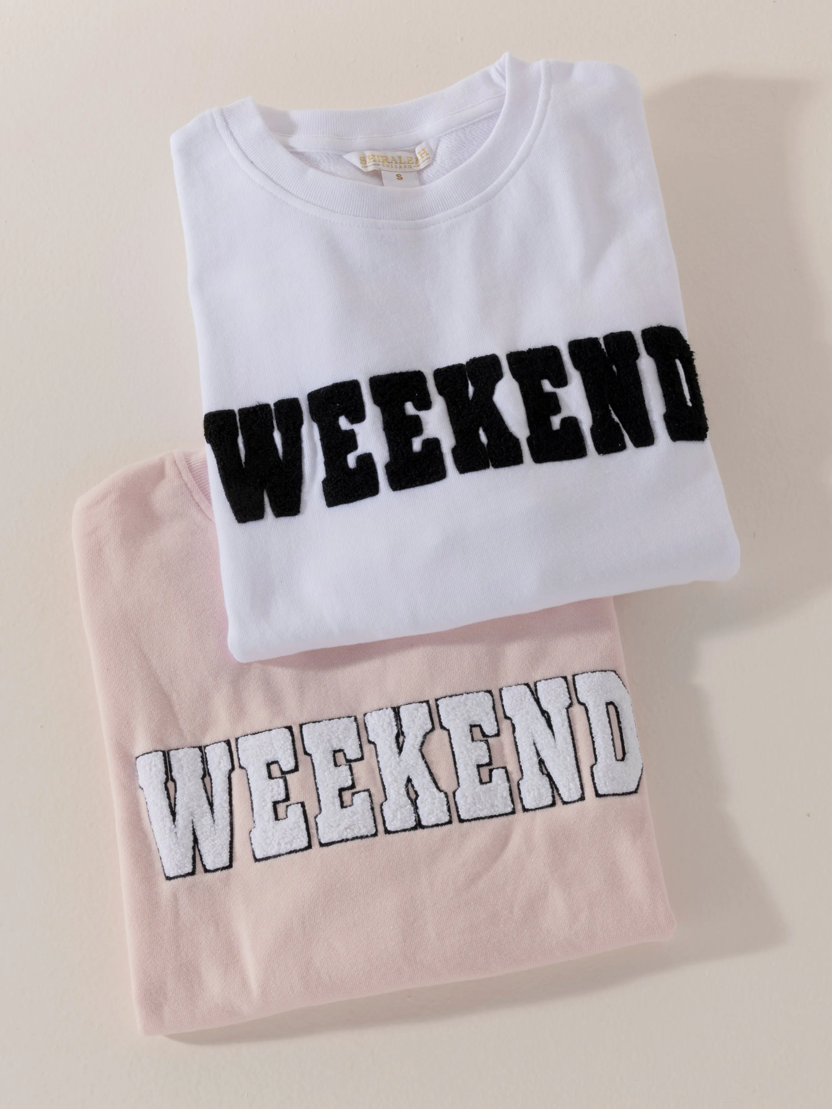 Shiraleah "Weekend" Sweatshirt, White