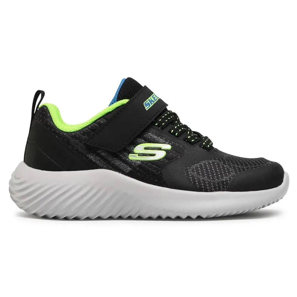 Skechers Little Boys Power Sonic - Anorzo Velcro Blue / Lime