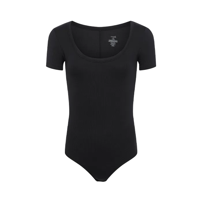 Slinky Rib Bodysuit | Black