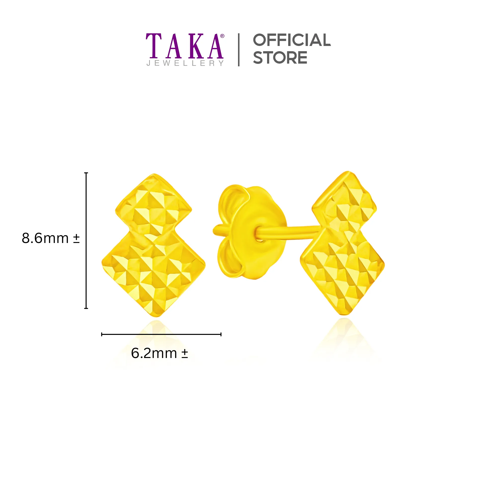 TAKA Jewellery 916 Gold Earrings