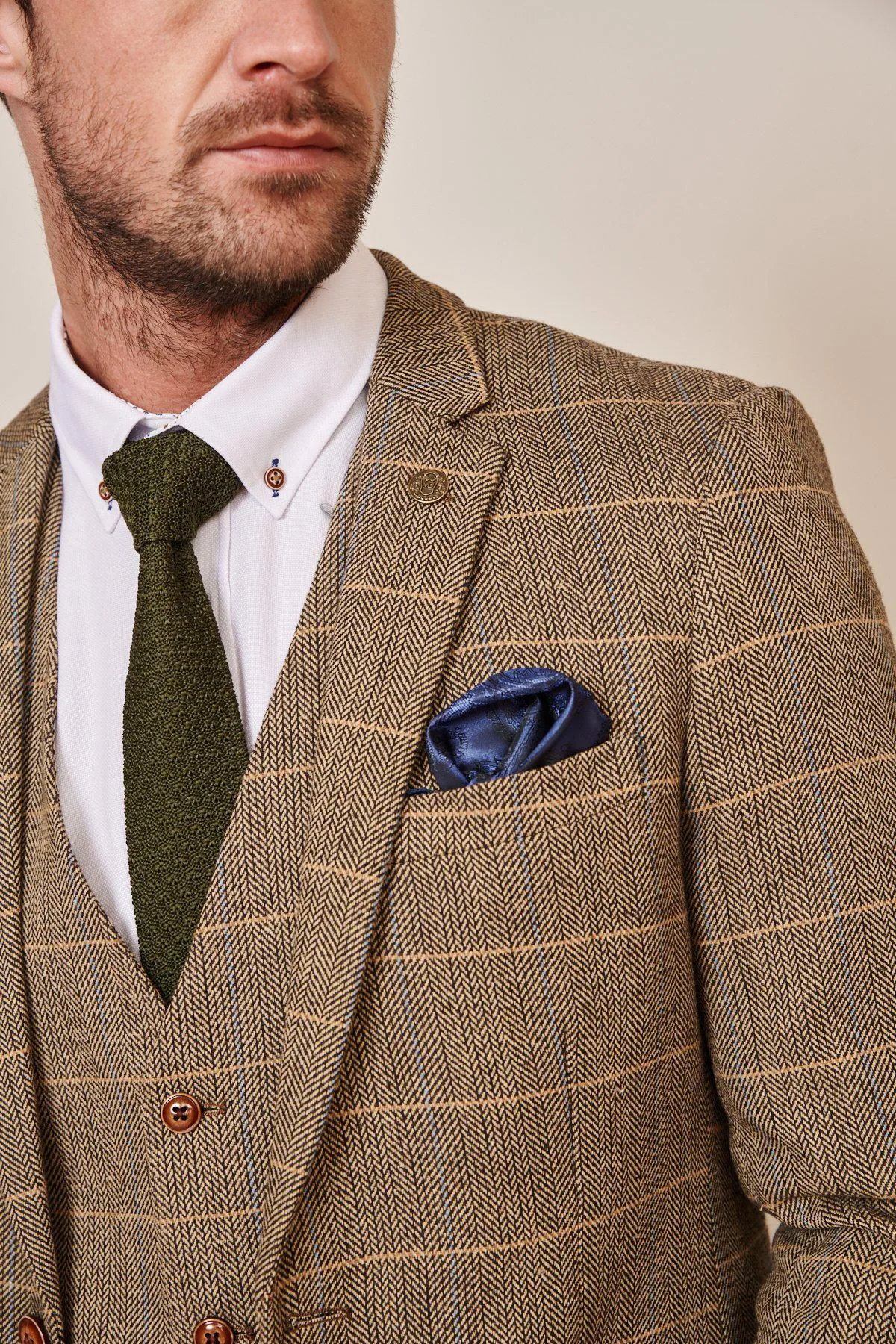 TED - Tweed Suit With MAX Navy Waistcoat