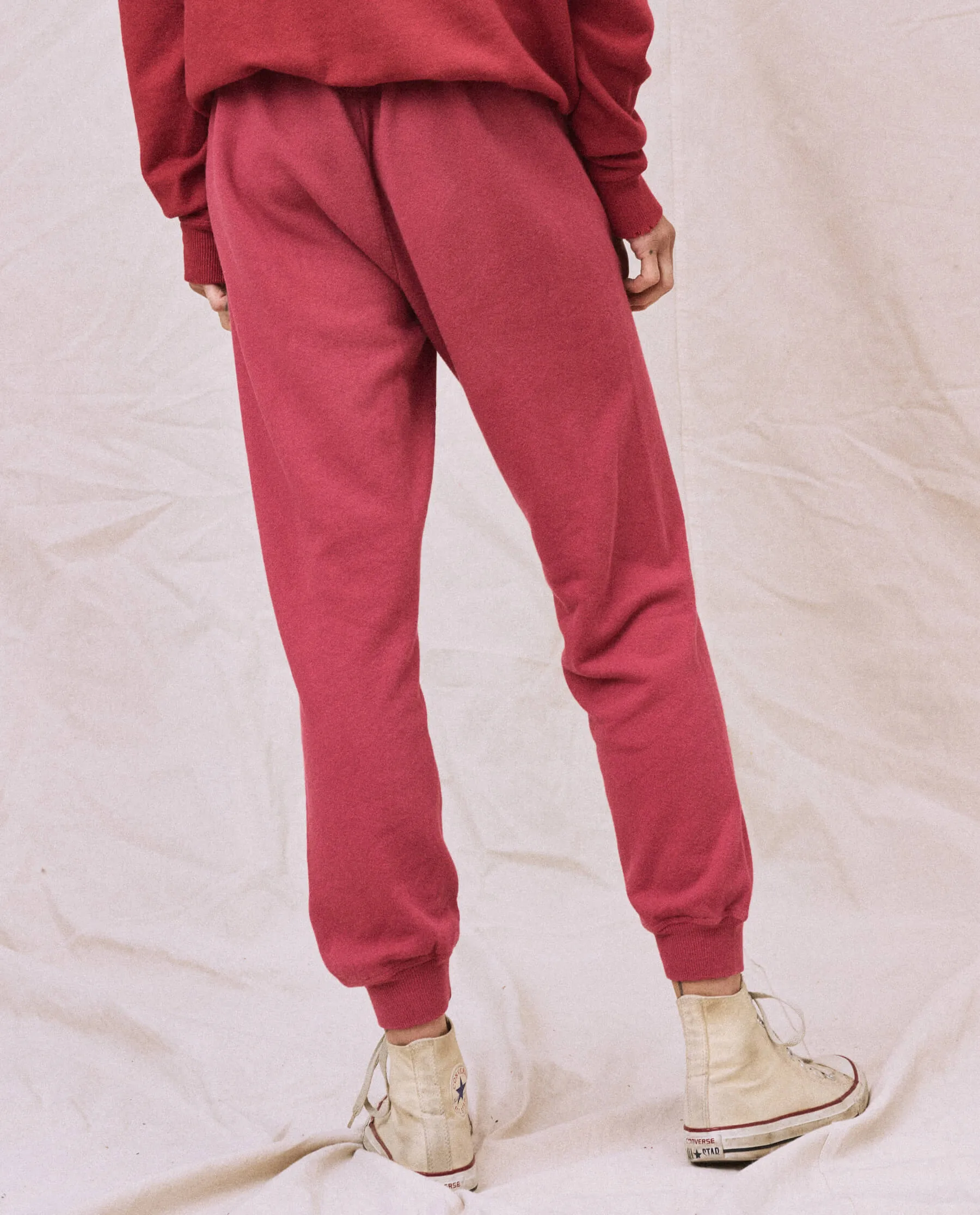 The Cropped Sweatpant. Solid -- Sweet Plum