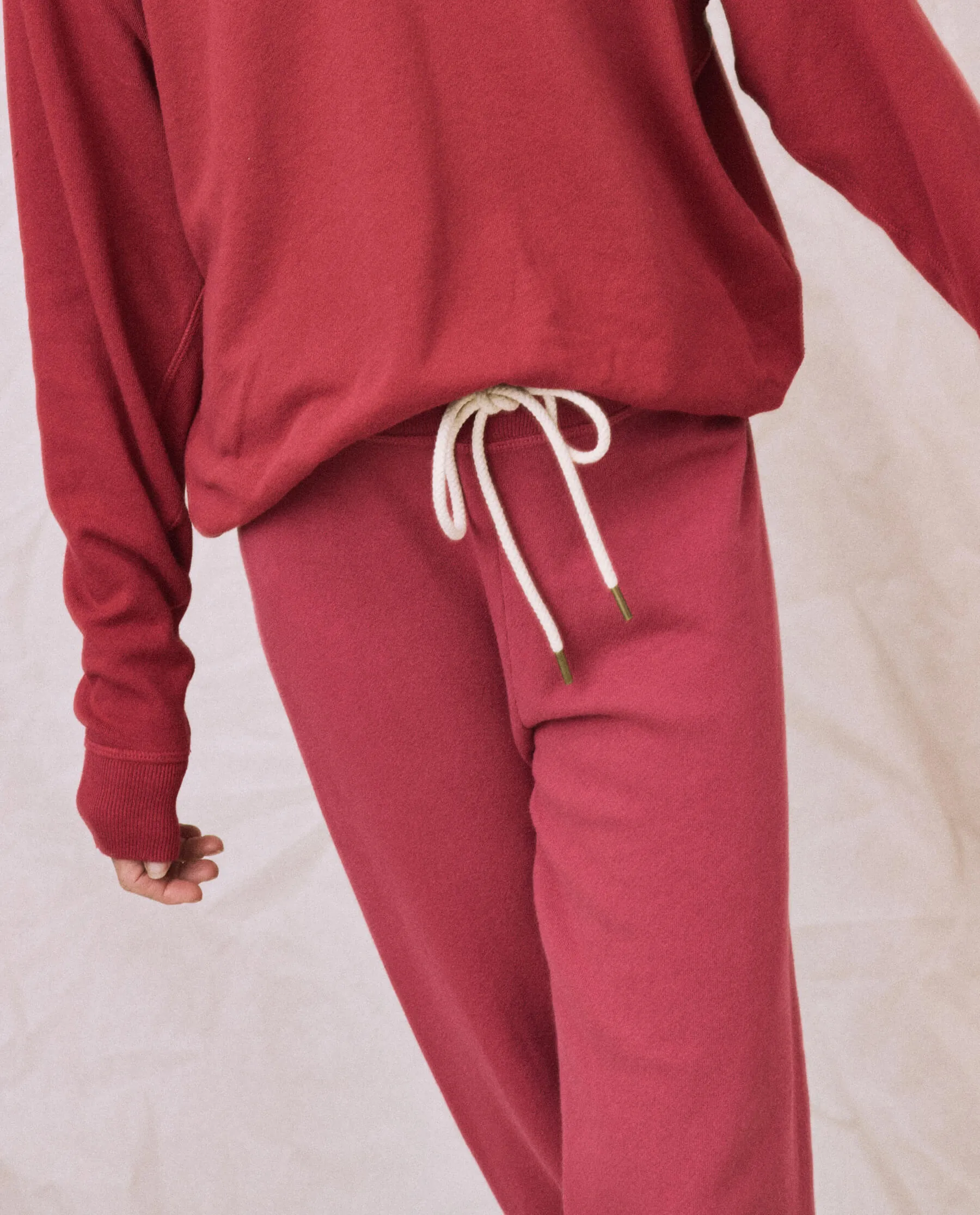 The Cropped Sweatpant. Solid -- Sweet Plum