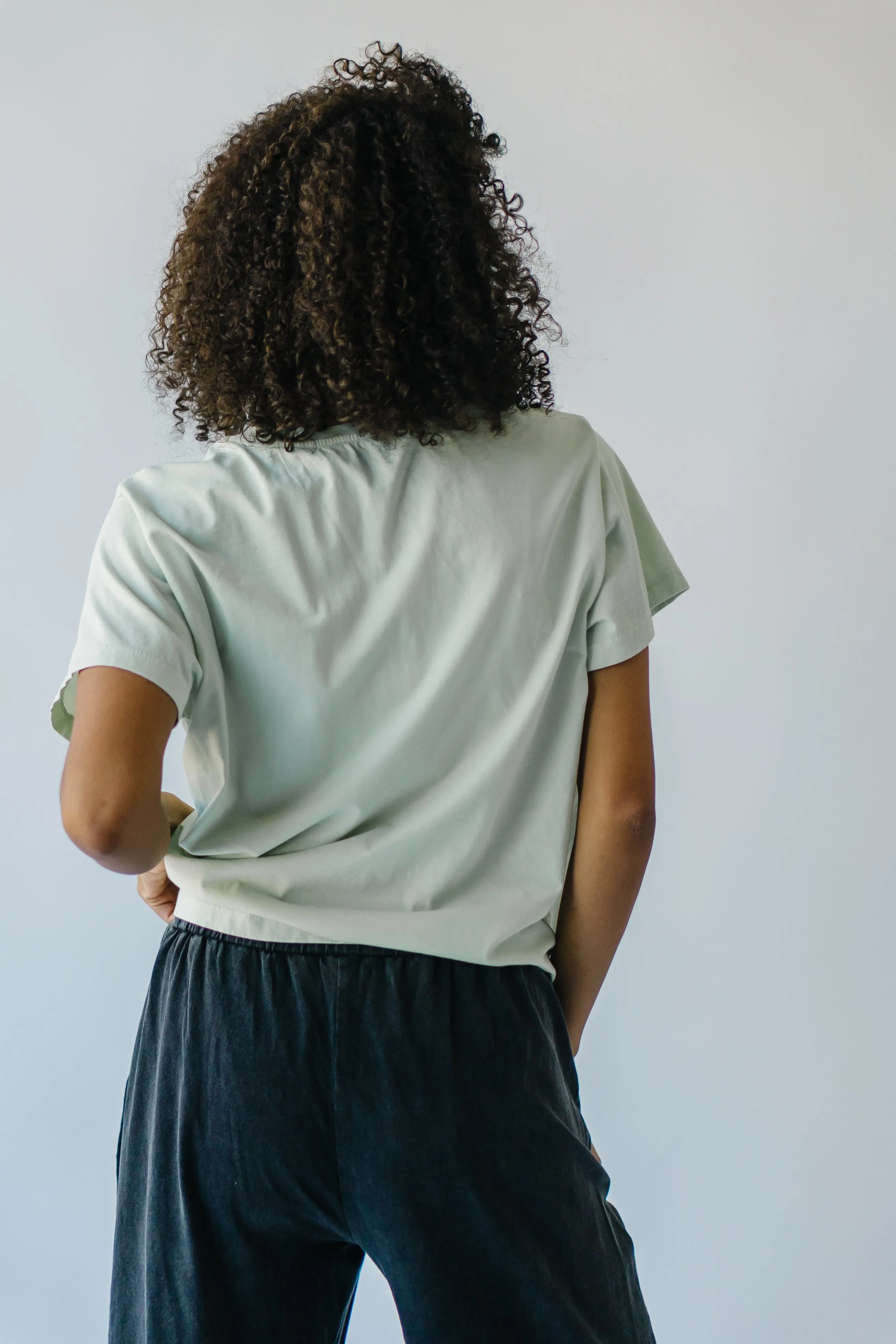 The Fallbrook Pocket Detail Tee in Sage