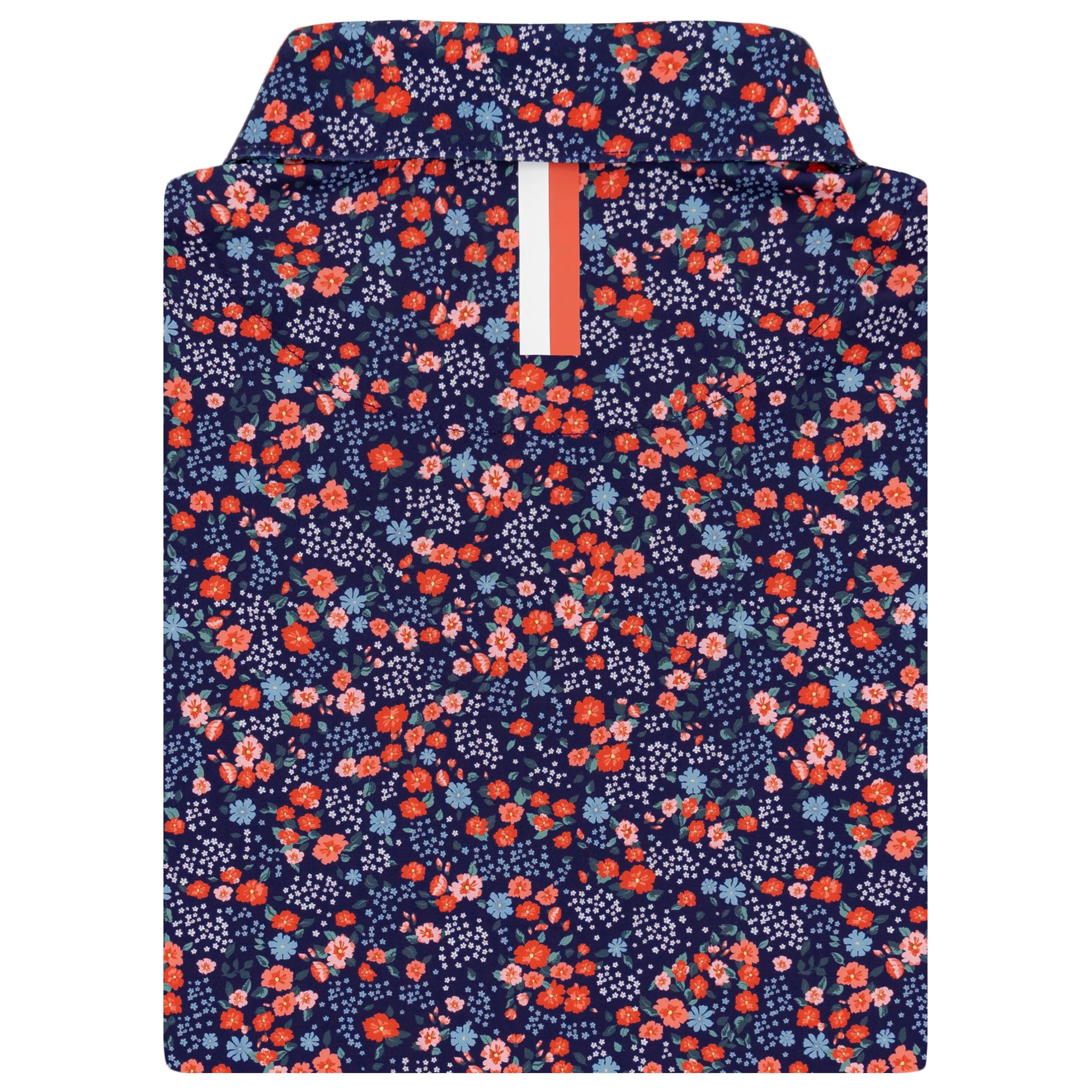 The Garden | Performance Polo | The Garden - Dock Blue/Poppy Red