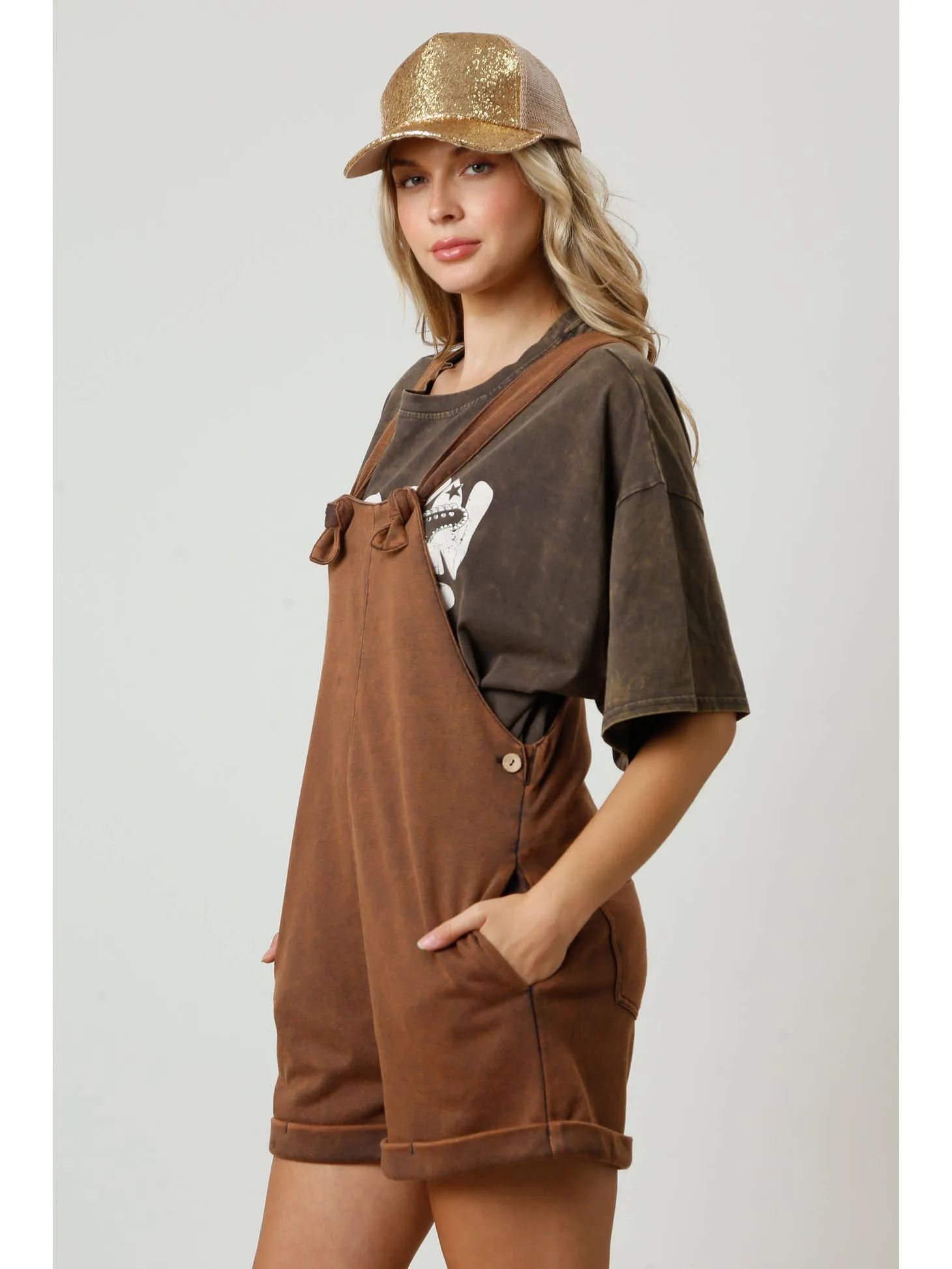 Timeless Daze Mineral Romper Brown