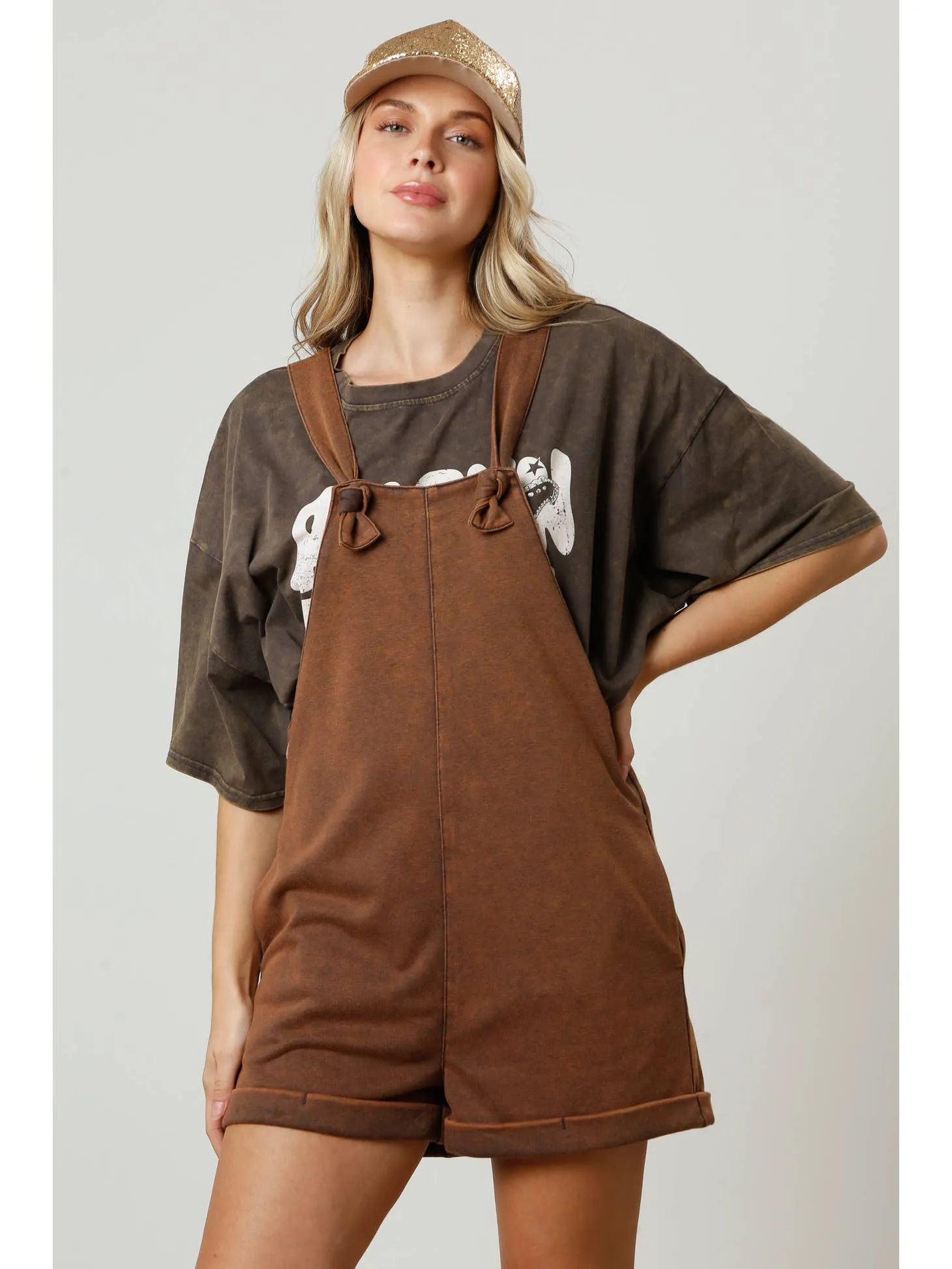 Timeless Daze Mineral Romper Brown