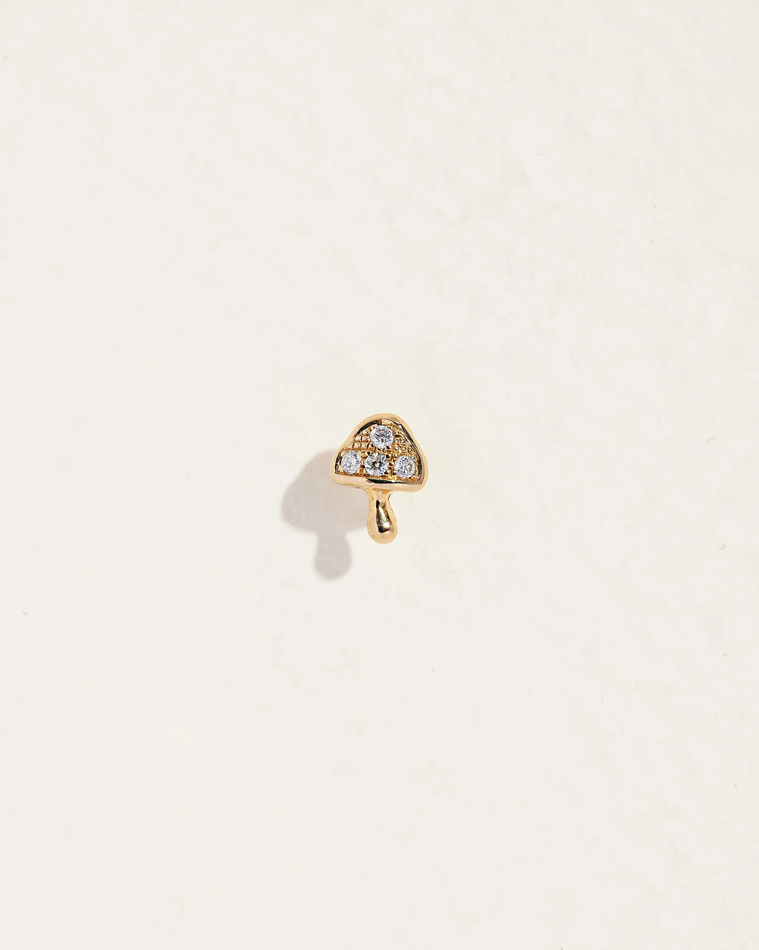 Tiny Pavé Mushroom Stud