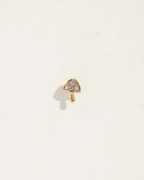 Tiny Pavé Mushroom Stud