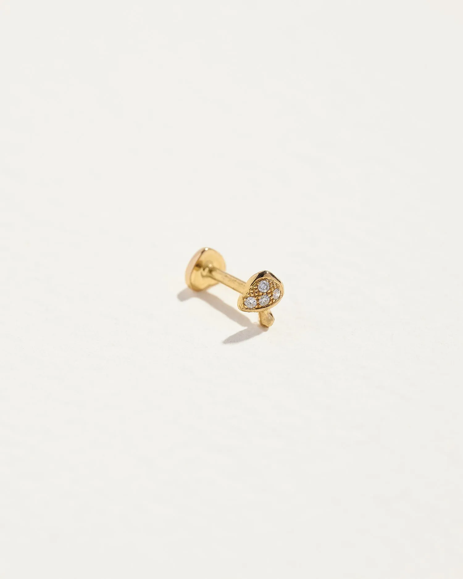 Tiny Pavé Mushroom Stud