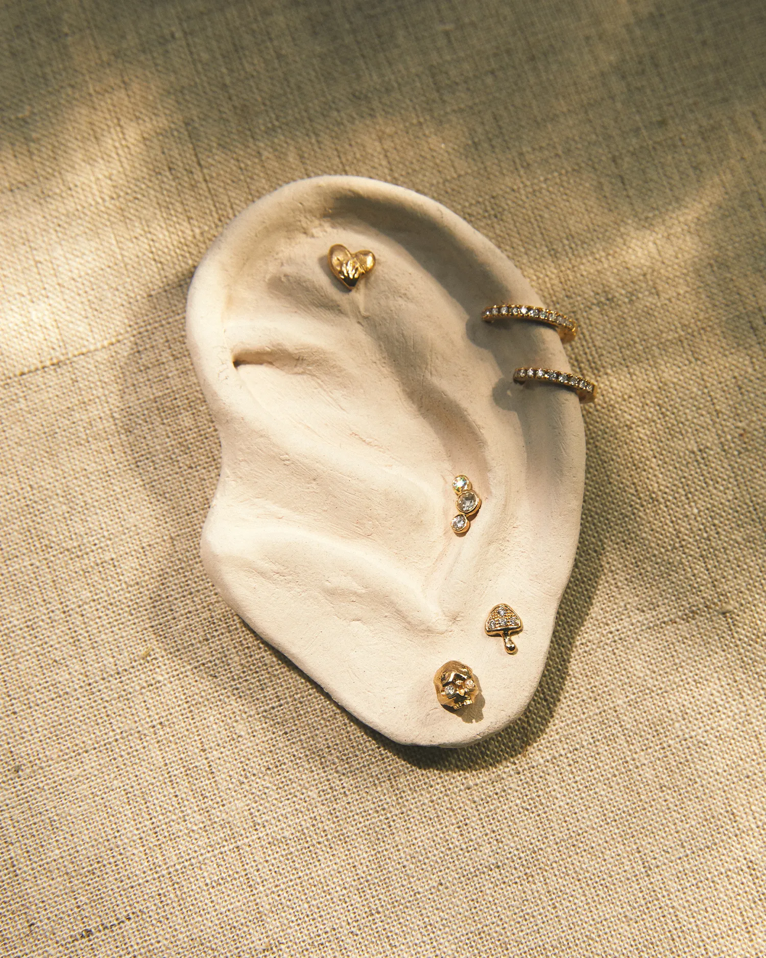 Tiny Pavé Mushroom Stud