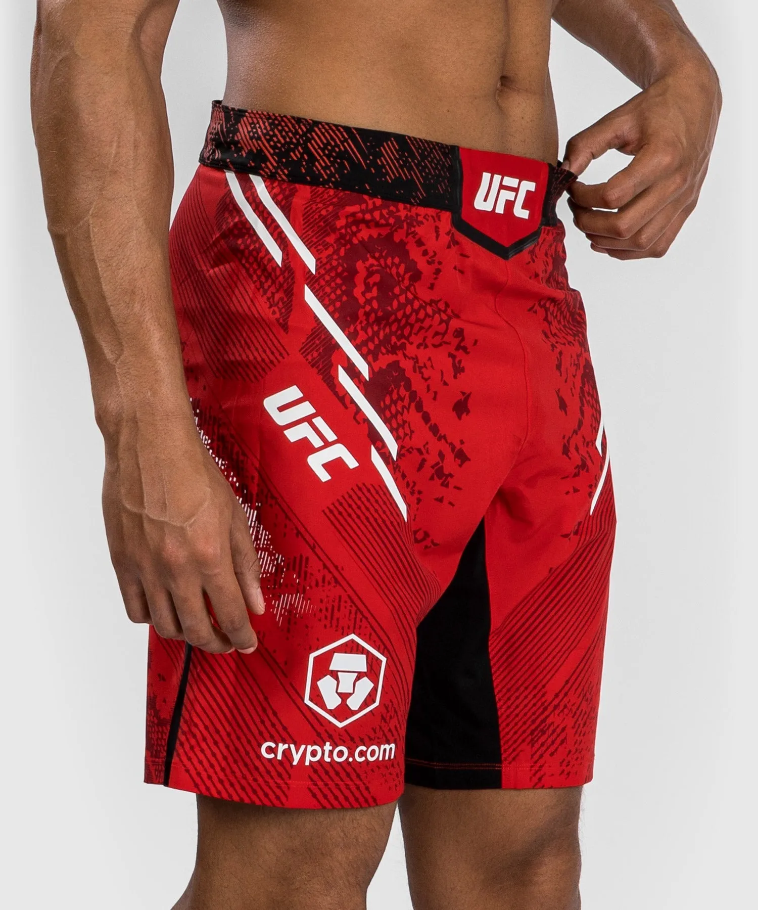 UFC Adrenaline by Venum Personalized Authentic Fight Night Men's Fight Short - Long Fit - Red