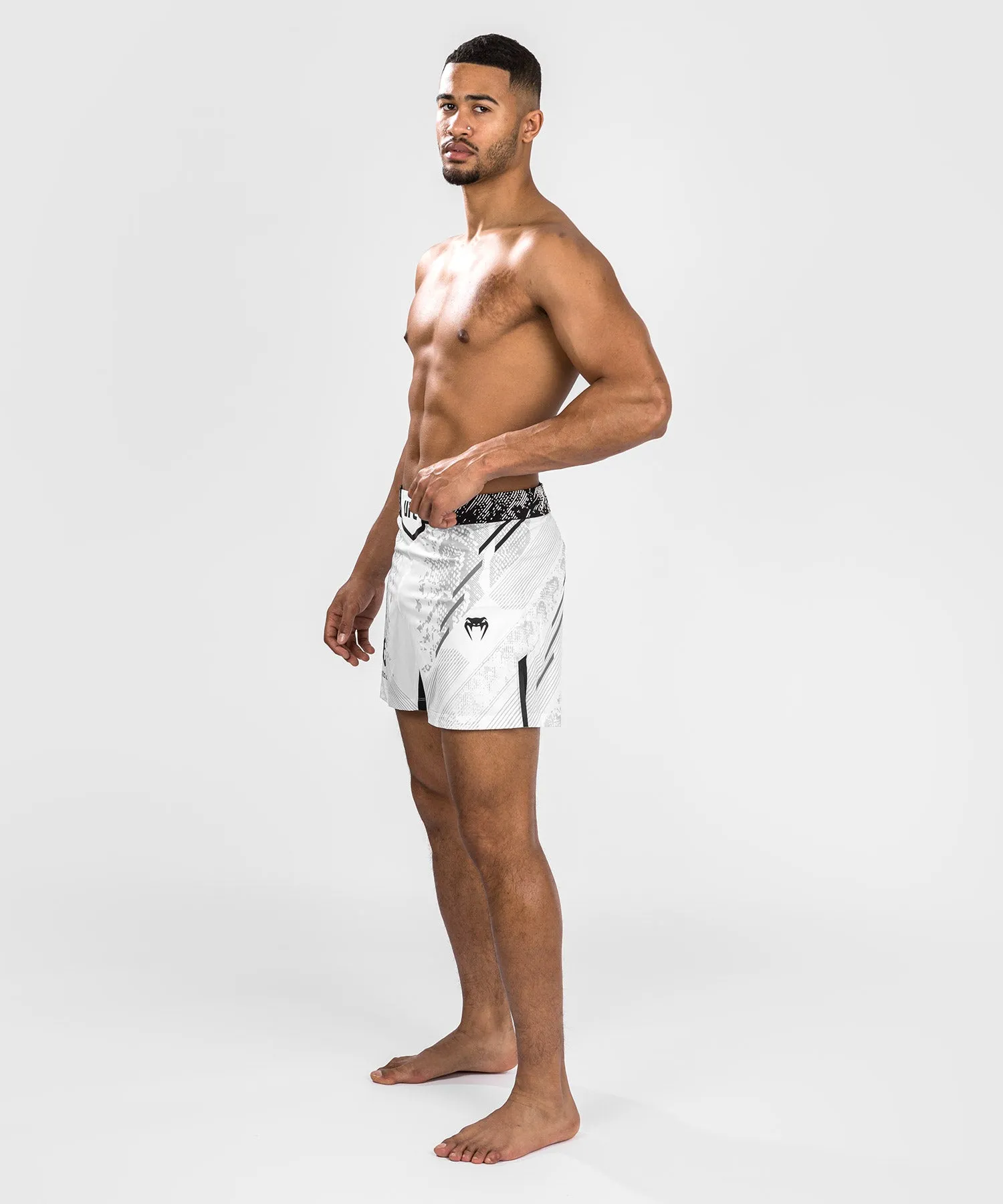 UFC Adrenaline by Venum Personalized Authentic Fight Night Men's Fight Short - Short Fit - White