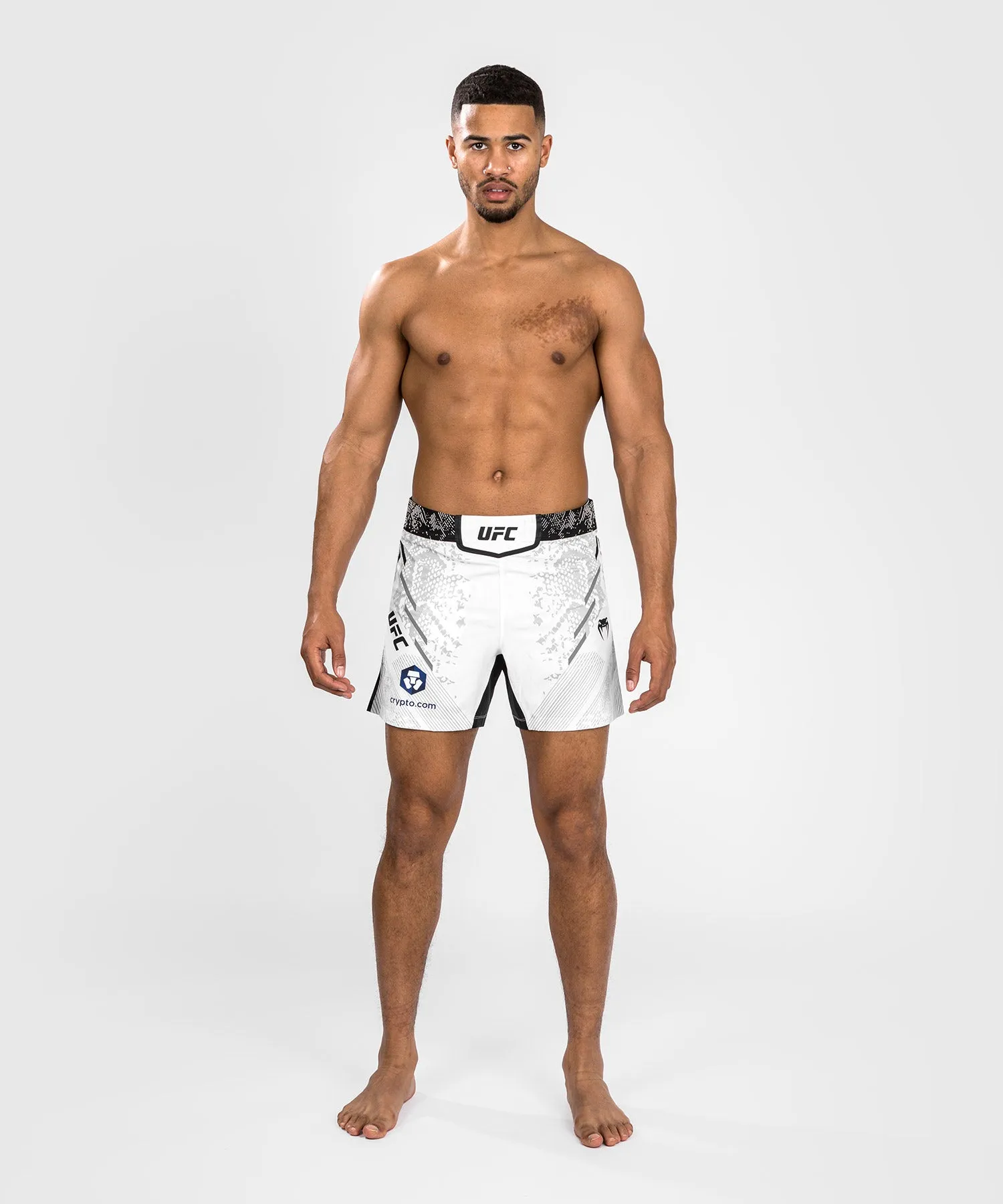 UFC Adrenaline by Venum Personalized Authentic Fight Night Men's Fight Short - Short Fit - White