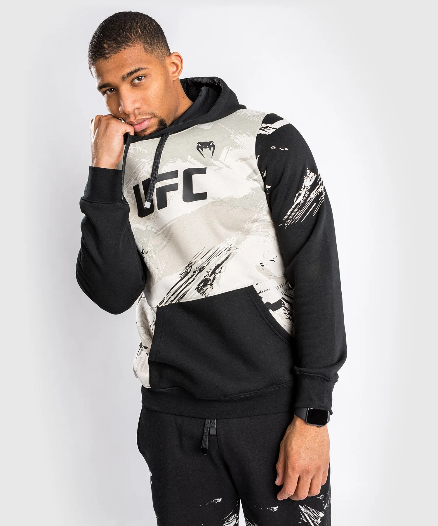 UFC Venum Authentic Fight Week 2.0 Men’s Pullover Hoodie - Sand/Black