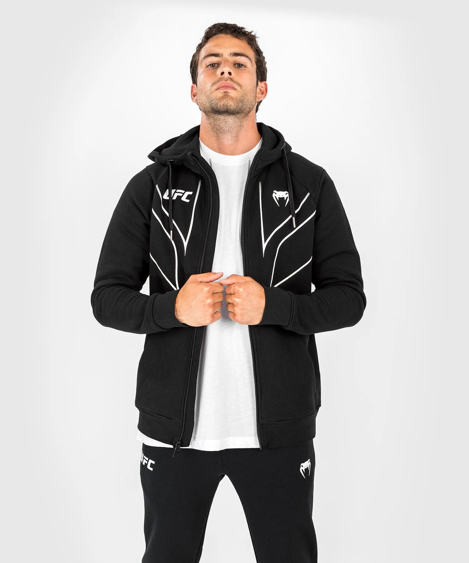 UFC Venum Fight Night 2.0 Replica Men's Full Zip Hoodie - Black