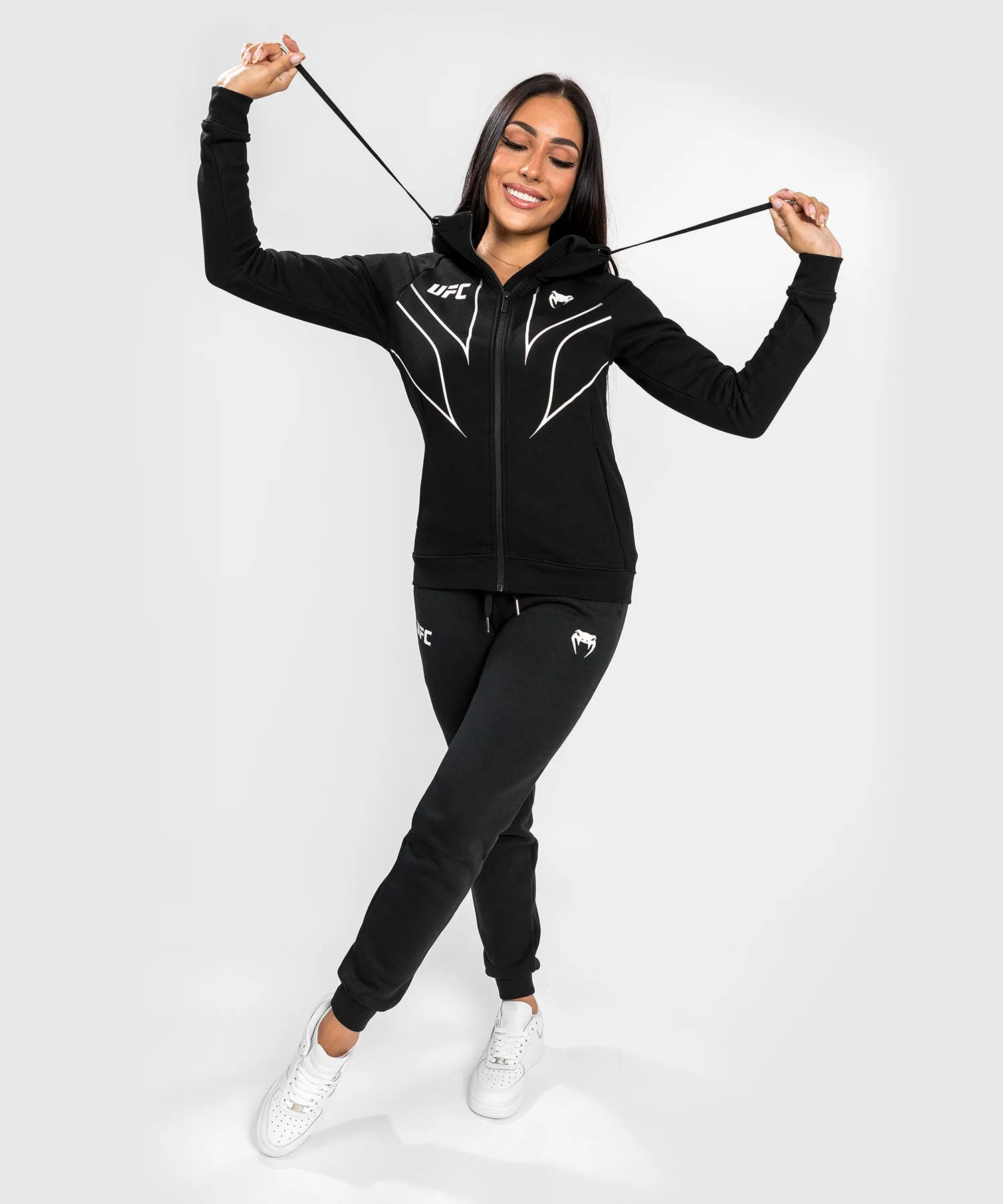 UFC Venum Fight Night 2.0 Replica Women's Full Zip Hoodie - Black