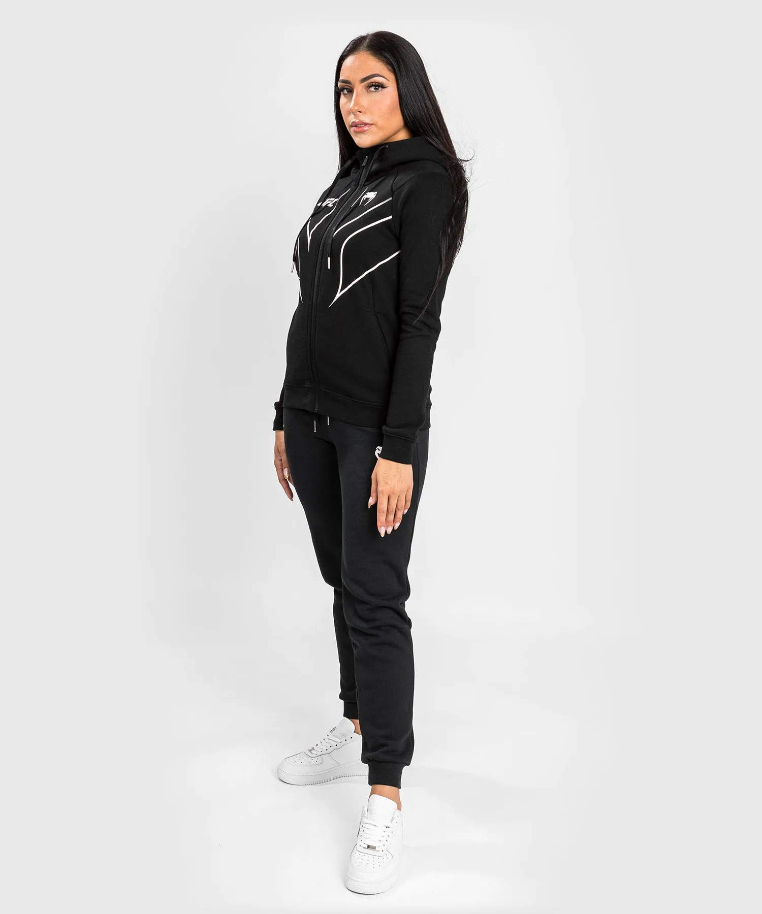 UFC Venum Fight Night 2.0 Replica Women's Full Zip Hoodie - Black