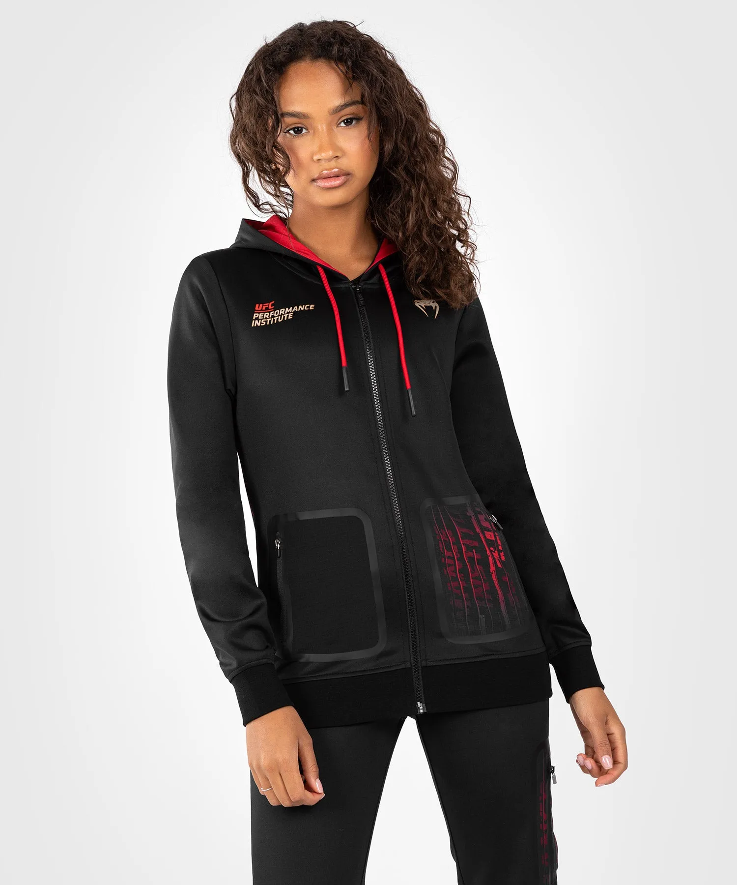 UFC Venum Performance Institute 2.0 Women’s Zip Hoodie - Black/Red