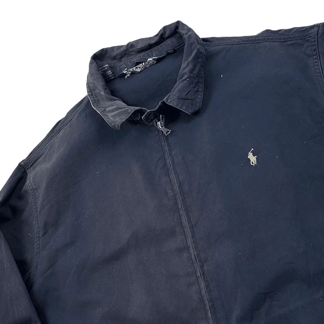 Vintage 90s Navy Blue Polo Ralph Lauren Harrington Jacket - Extra Large