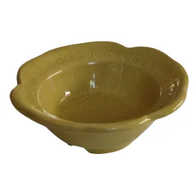 Vintage McCoy Mustard Yellow 6" Bowl with Swirl Pattern