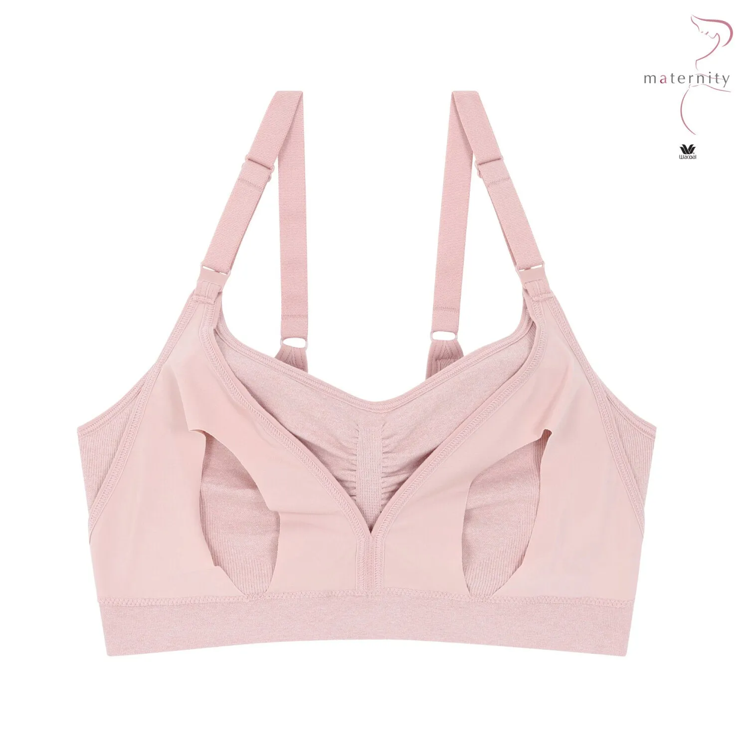 Wacoal Maternity Mommi Bra บราสำหรับให้นมบุตร รุ่น WM1Y02 สีชมพู (WR)