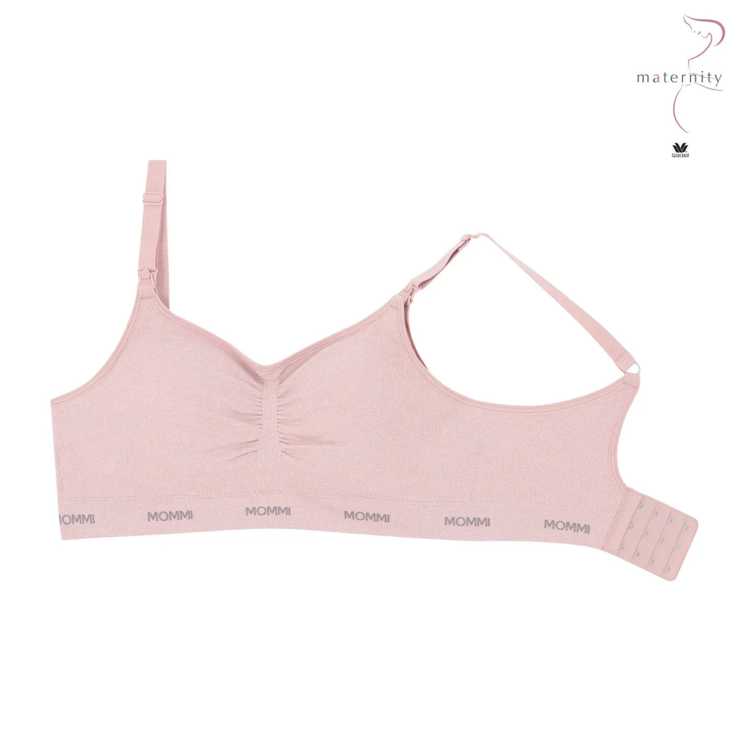 Wacoal Maternity Mommi Bra บราสำหรับให้นมบุตร รุ่น WM1Y02 สีชมพู (WR)