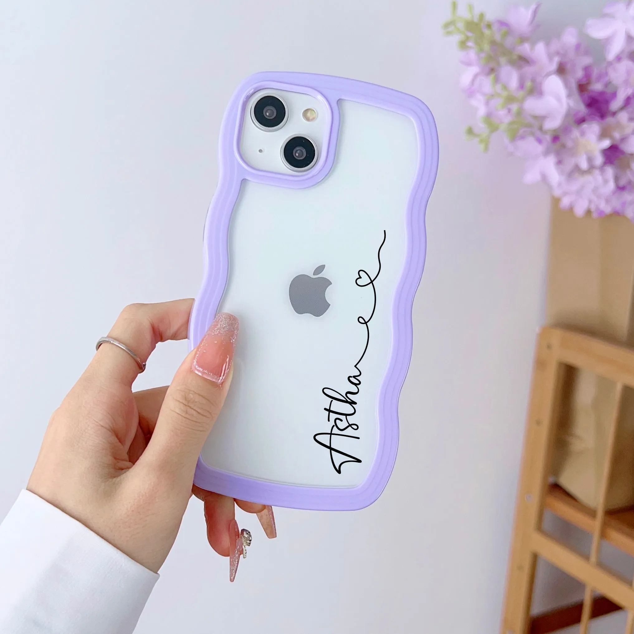 Wawy Style Customised Silicon Case for iPhone  ( Purple )